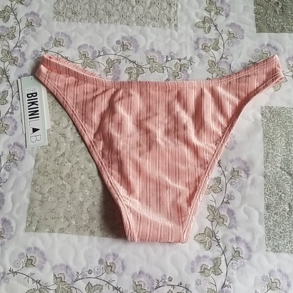 The Bikini Lab Luster Ribbed Bandeau Cheeky Bikini - Picture 14 of 15